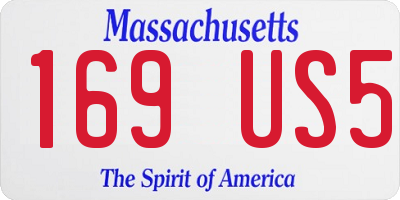MA license plate 169US5