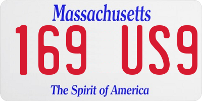 MA license plate 169US9