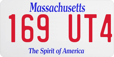 MA license plate 169UT4