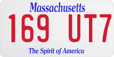 MA license plate 169UT7