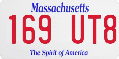MA license plate 169UT8