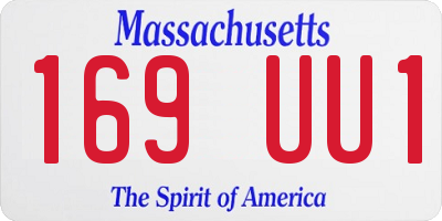 MA license plate 169UU1
