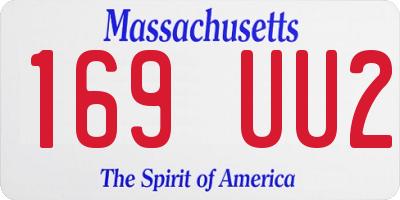 MA license plate 169UU2