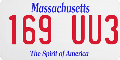MA license plate 169UU3