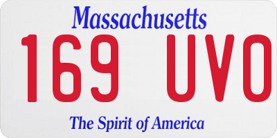 MA license plate 169UV0