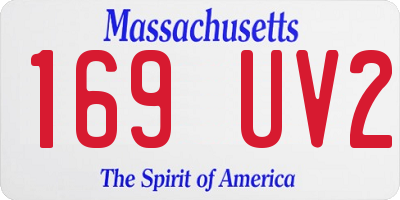 MA license plate 169UV2