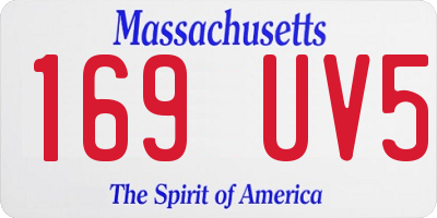 MA license plate 169UV5