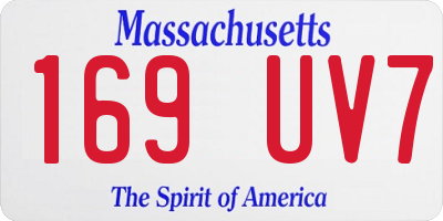 MA license plate 169UV7