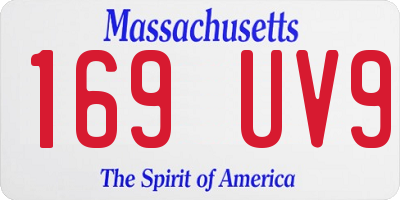 MA license plate 169UV9