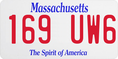 MA license plate 169UW6