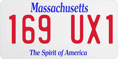 MA license plate 169UX1