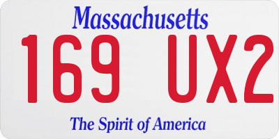 MA license plate 169UX2
