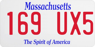 MA license plate 169UX5