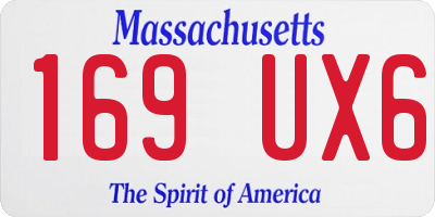 MA license plate 169UX6