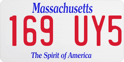 MA license plate 169UY5