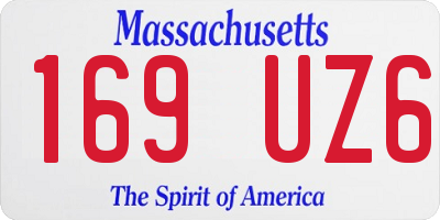 MA license plate 169UZ6