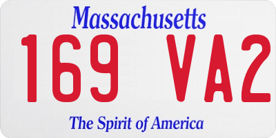 MA license plate 169VA2