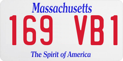 MA license plate 169VB1