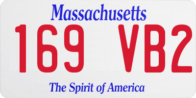 MA license plate 169VB2