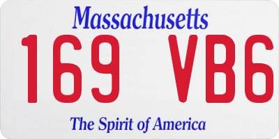 MA license plate 169VB6
