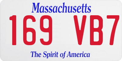 MA license plate 169VB7