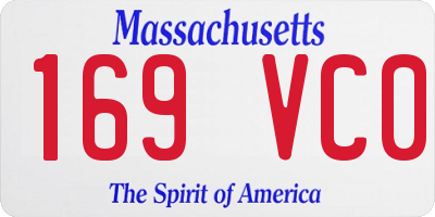 MA license plate 169VC0