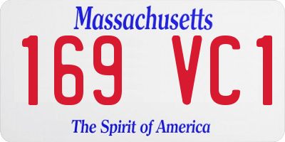 MA license plate 169VC1