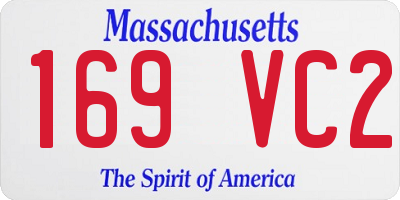 MA license plate 169VC2