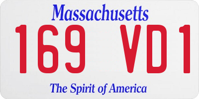 MA license plate 169VD1