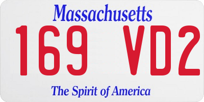 MA license plate 169VD2