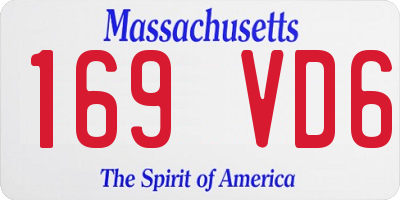 MA license plate 169VD6