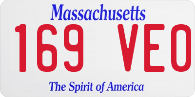 MA license plate 169VE0