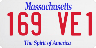MA license plate 169VE1