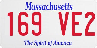 MA license plate 169VE2