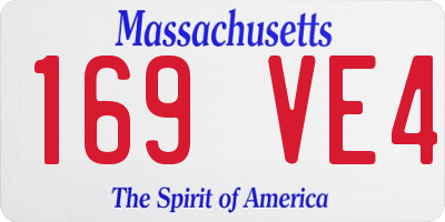MA license plate 169VE4