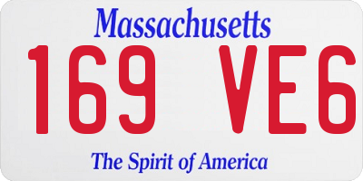 MA license plate 169VE6
