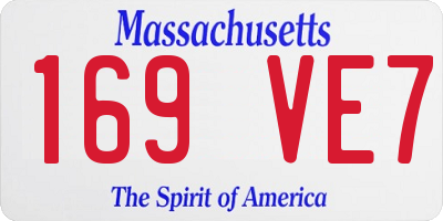 MA license plate 169VE7