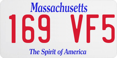 MA license plate 169VF5