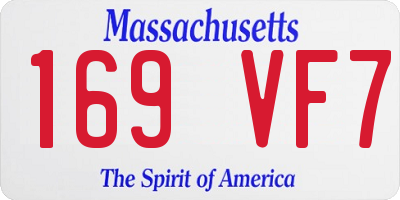MA license plate 169VF7