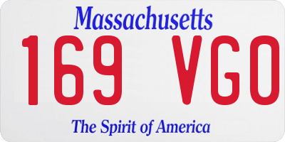 MA license plate 169VG0