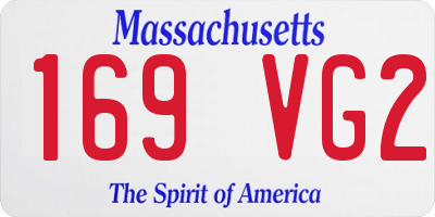 MA license plate 169VG2