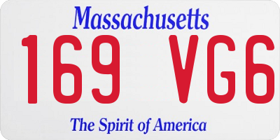 MA license plate 169VG6