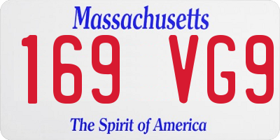 MA license plate 169VG9