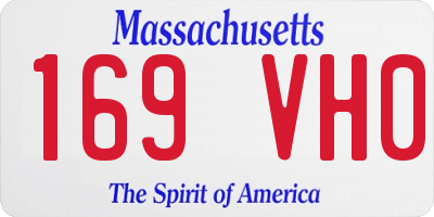 MA license plate 169VH0