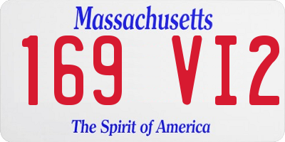 MA license plate 169VI2