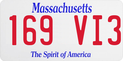 MA license plate 169VI3