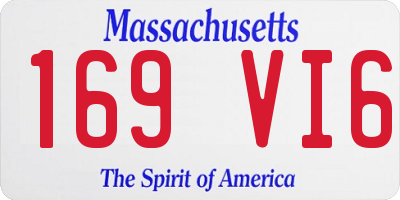 MA license plate 169VI6