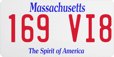 MA license plate 169VI8