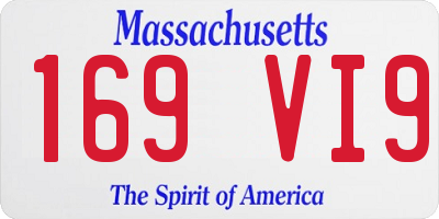 MA license plate 169VI9