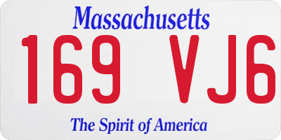 MA license plate 169VJ6